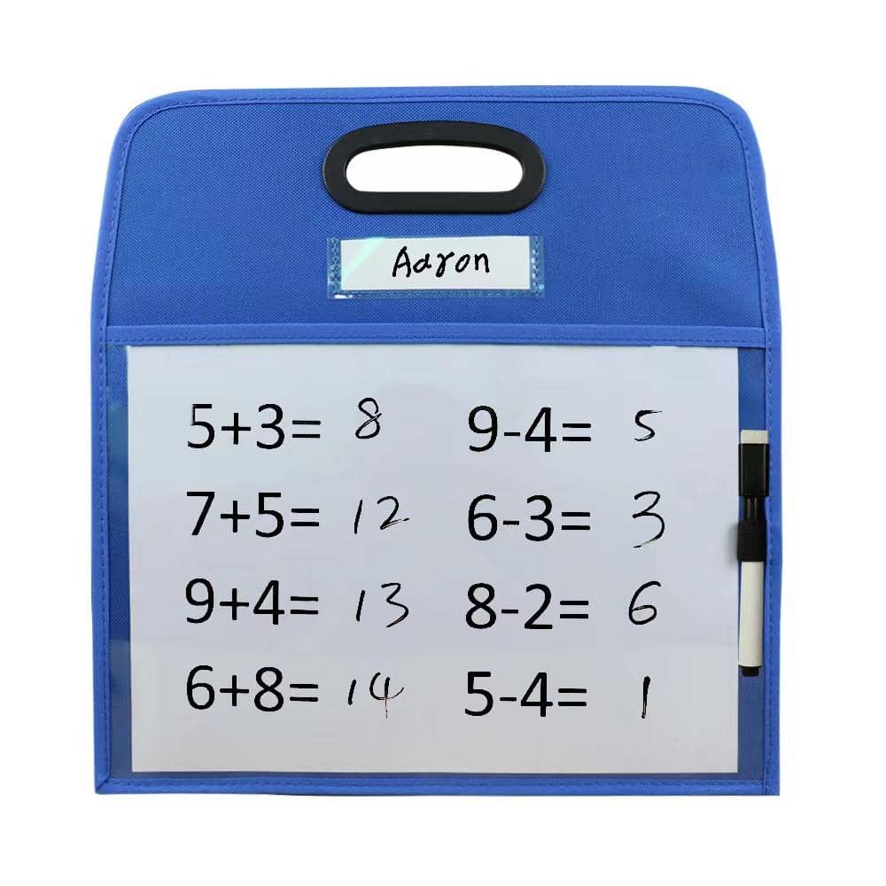 Portable Dry Erase Pouch, Exercise Book Pouch, Dry Erase Pocket Folder