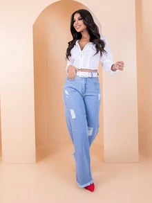 Women Jeans - Rửa nhẹ - Xem 4
