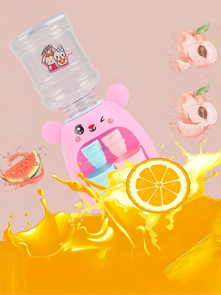 Mini dispensador de agua doble para niños, juguete bonito de agua, jugo