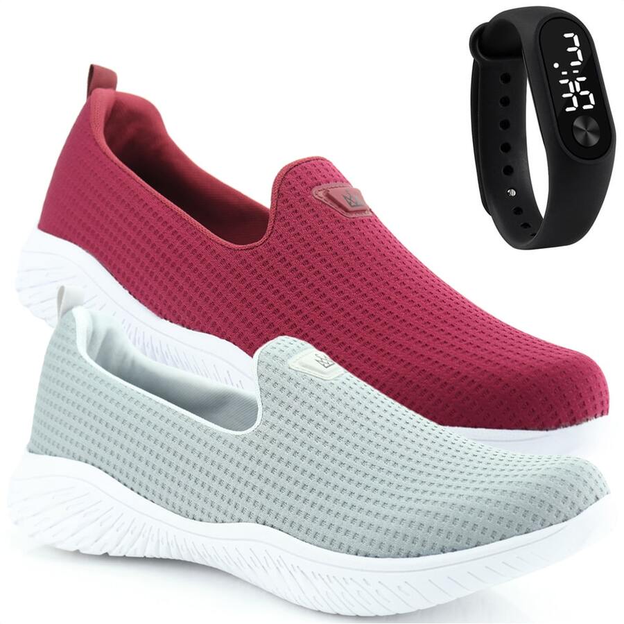 Women Casual Shoes - 灰色 - 查看 1