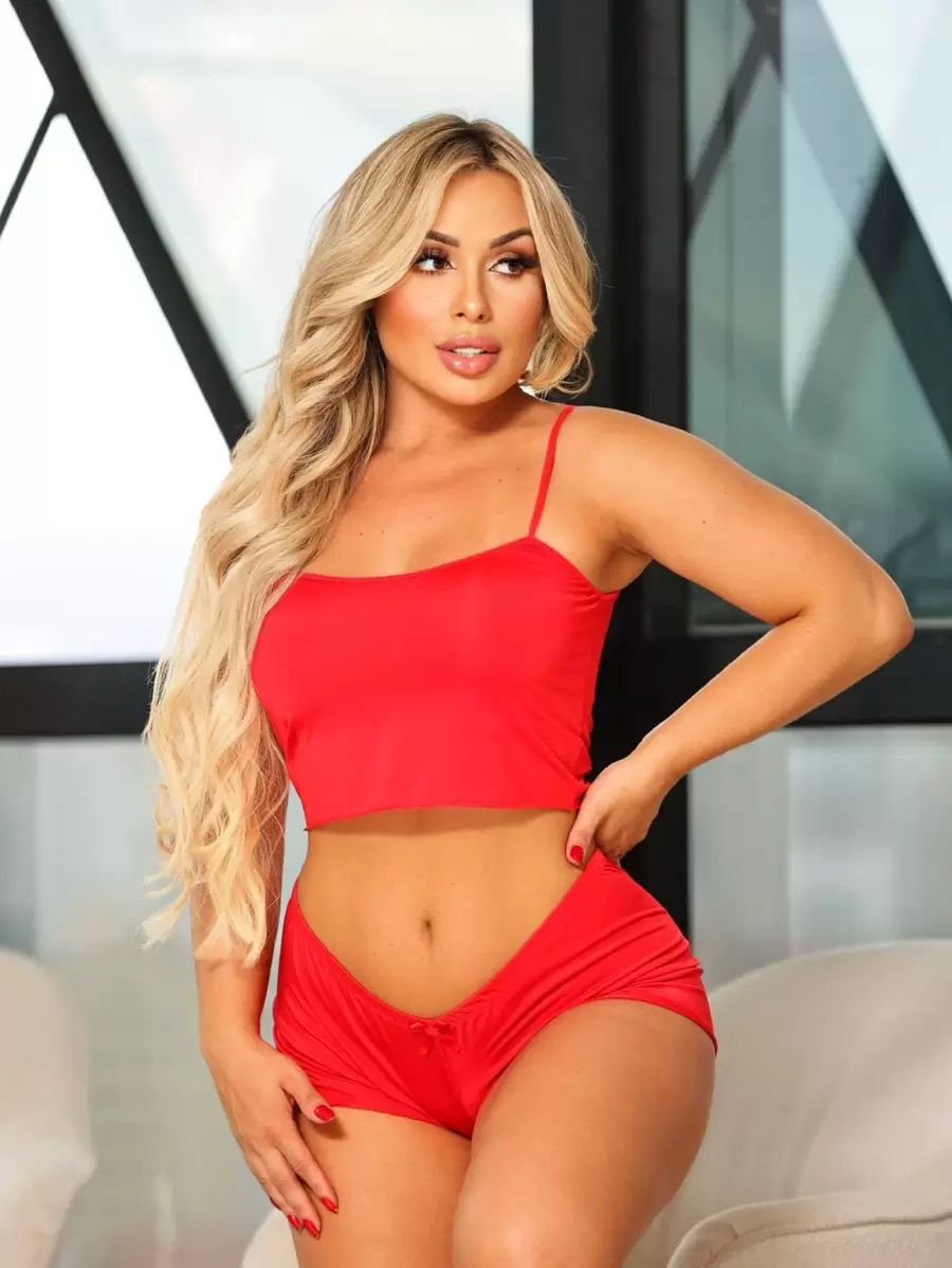 Women Pajama Sets - Red - View 1