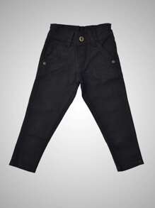 Miguelito Moda Infantil Young Boys Denim Two-piece Outfits - 黑色 - 查看 2