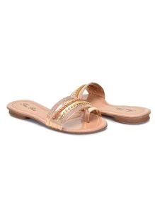 Women Flat Sandals - 銅色 - 查看 2