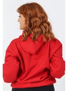 Women Sweatshirts - 紅色 - 查看 2