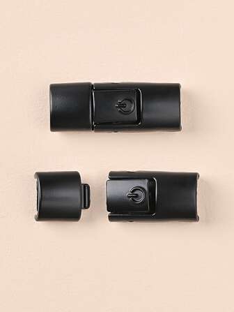 זוג אחד שחור שרוכי נעליים עם אבזם נעילת קליפסים, לשרוכי נעליים אלסטיים