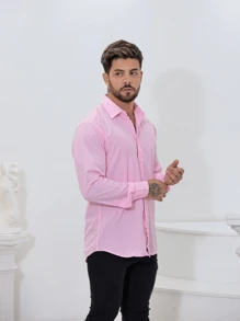 Men Shirts - Pink - View 2