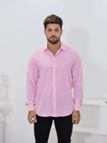 Men Shirts - Pink - View 1