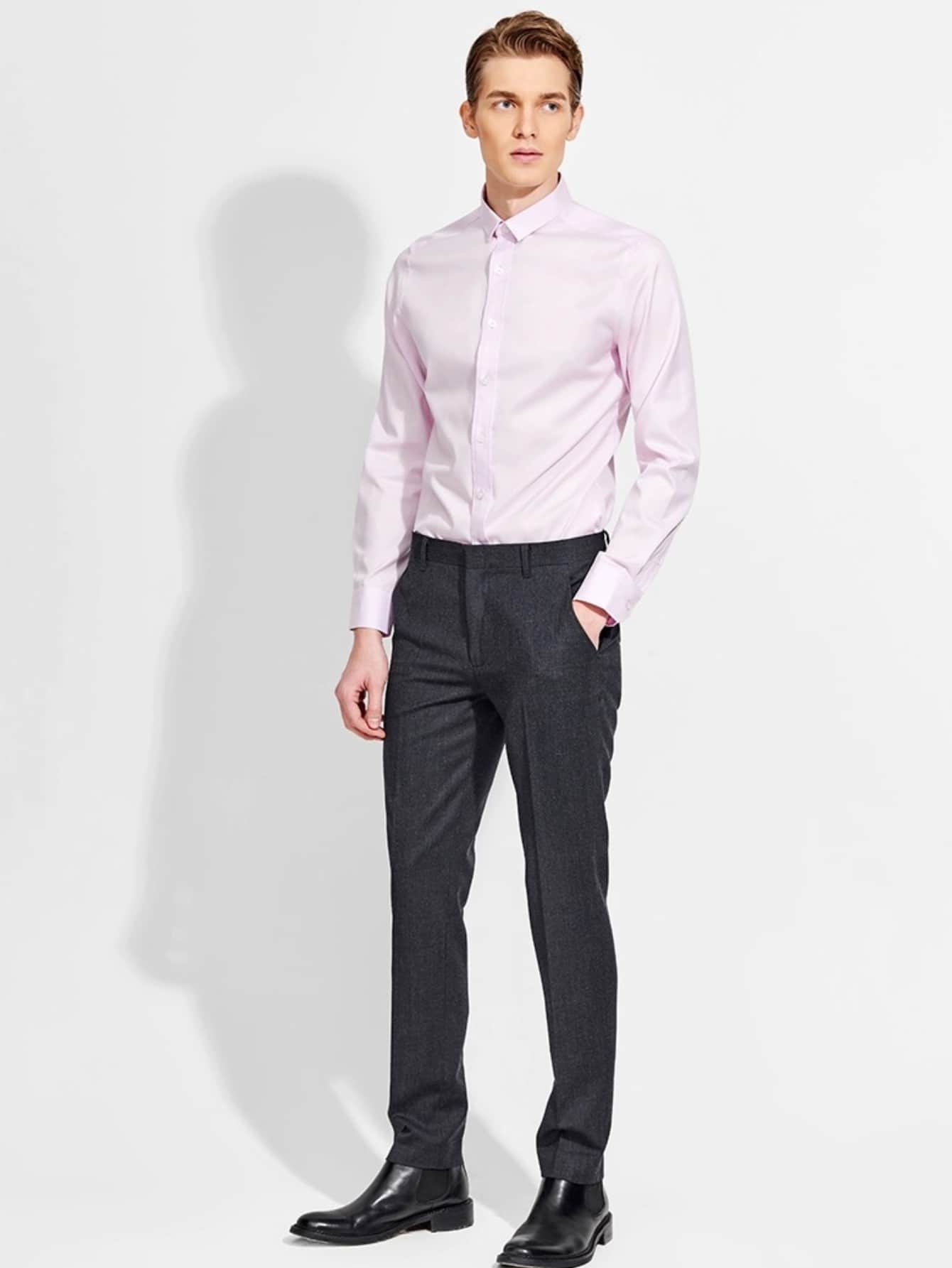 Men Shirts - Baby Pink - View 1