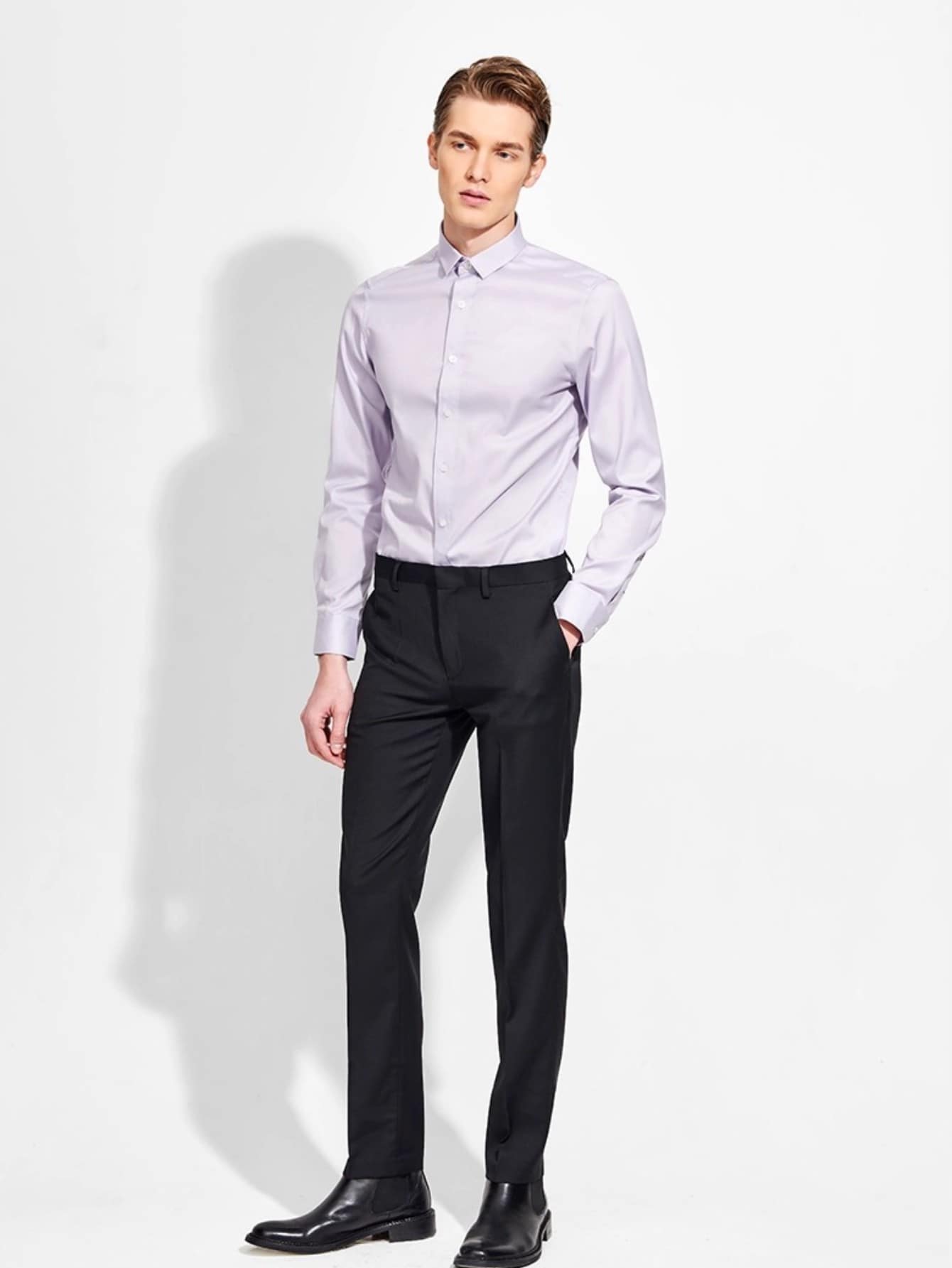 Men Shirts - Mauve Purple - View 1