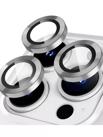 kit Pelicula Metal Liso de Camera proteção Lente Compativel para IPhone XR 11 12 12mini 13 mini 13 14 15 pro pro max