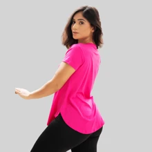 Women Sports Tees & Tanks - Rosa Fucsia - Ver 2