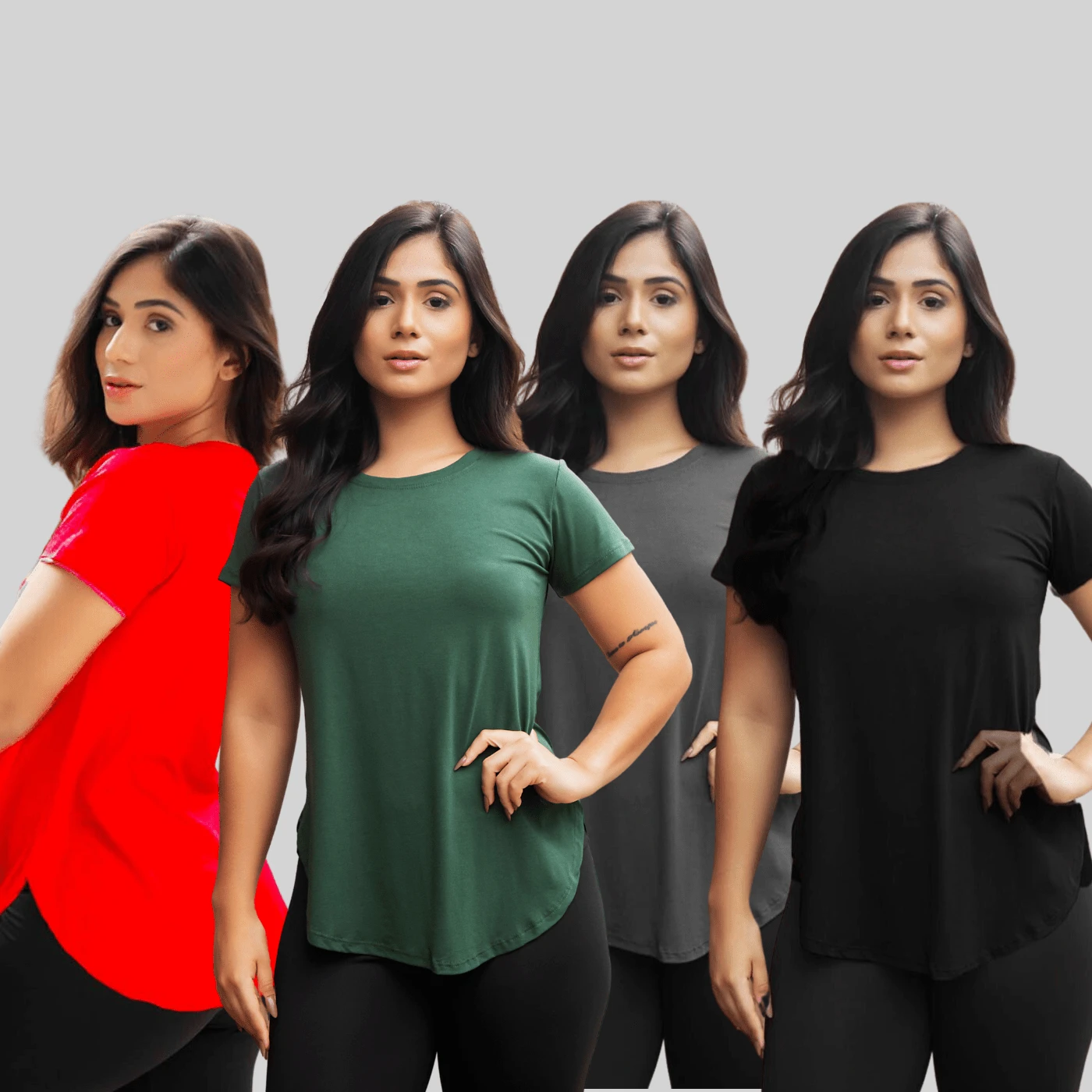 Women Sports Tees & Tanks - Rojo - Ver 1