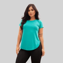 Women Sports Tees & Tanks - Màu xanh ngọc - Xem 4