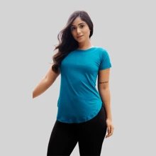 Women Sports Tees & Tanks - Màu xanh ngọc - Xem 2