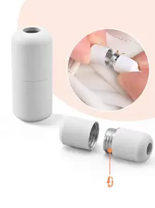 1 par de Hebillas de cápsula de encaje blanco con clip antideslizante, para cordones elásticos - Blanco - Ver 2