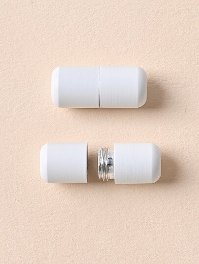 1pair White Lace Lock Capsule Buckle Non-slip Stopper Clip, For Elastic Shoelaces