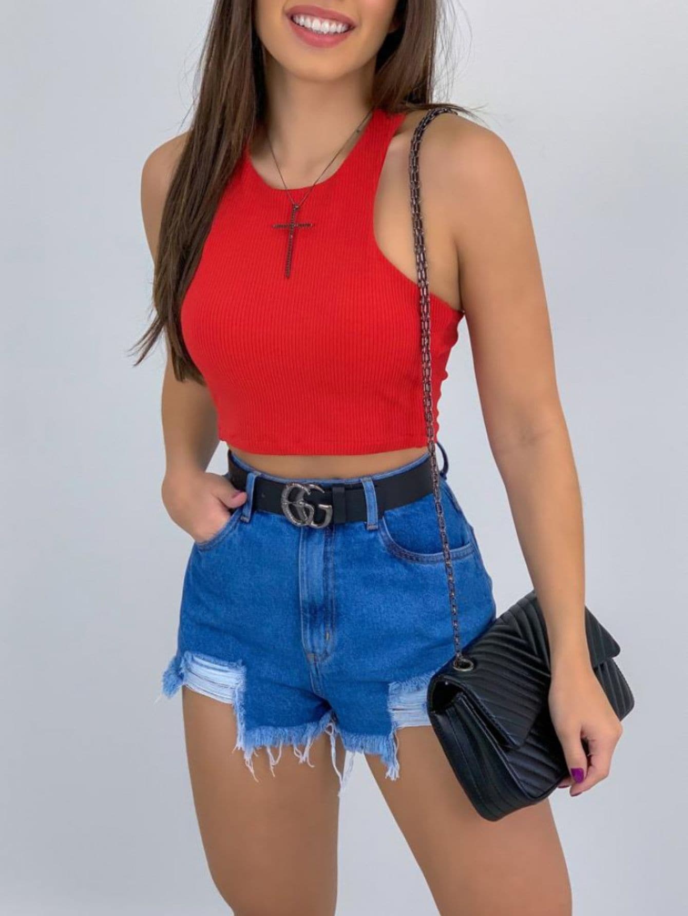 Women Tops - Red - View 1