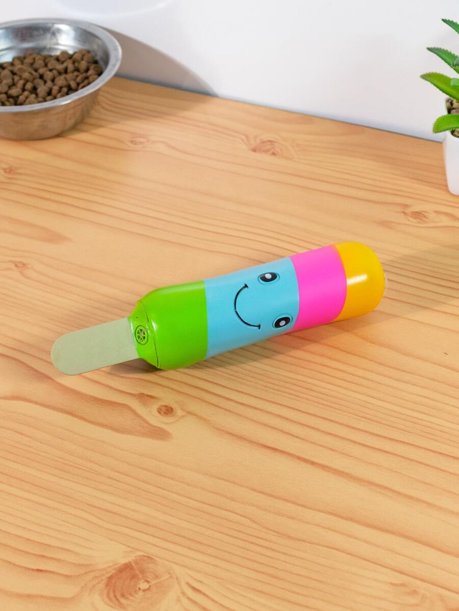 3 Piezas Juguete Mordedora Con Chillido Para Perro Diseño De Paleta Colorida, Juguetes y accesorios para mascotas - Amarillo - Ver 1