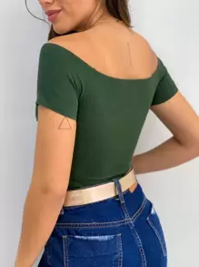 Women Bodysuits - 軍綠色 - 查看 2