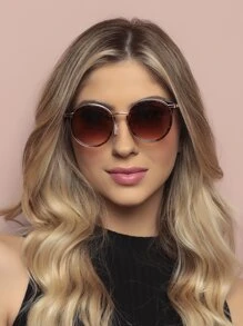 Women Fashion Glasses - Rỉ Nâu - Xem 3