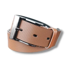 cinturon de vestir piel recuperado varias medidas - Camel - Ver 1