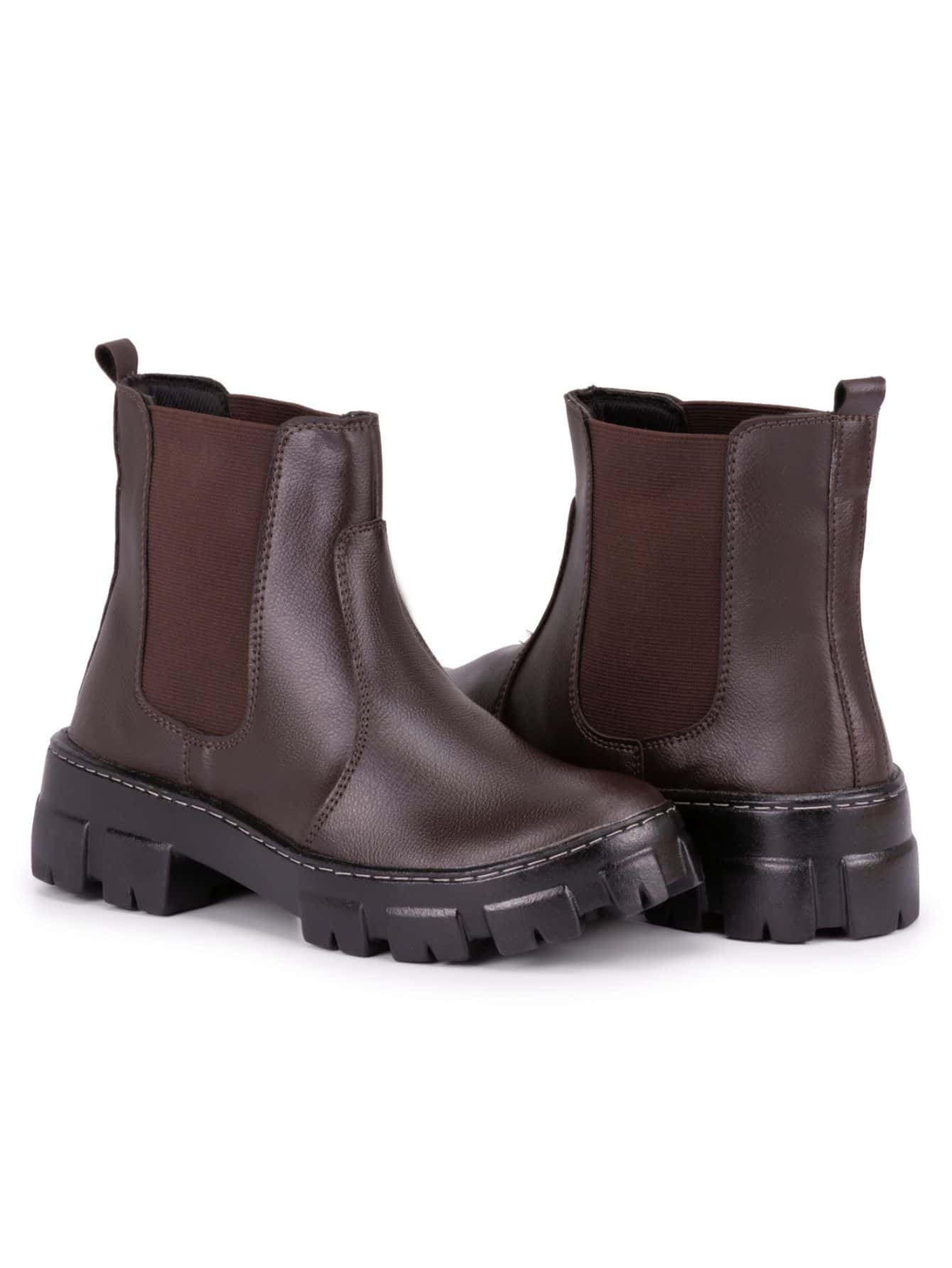 Women Fashion Boots - 鏽棕色 - 查看 1