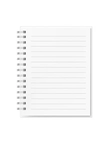 Mini cuaderno con pasta transparente A4 raya A5 cuadro - transparente - Ver 5