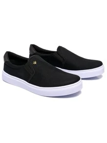 男士船鞋休閒鞋 Mocassim Yate 走路鞋,男士芭蕾鞋船鞋,鞋子易穿脫 - 黑色 - 查看 1