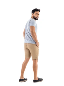 Urban Zone Jeans Men Shorts - 杏色 - 查看 3