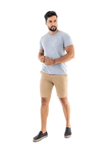 Urban Zone Jeans Men Shorts - 杏色 - 查看 2