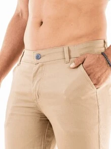 Urban Zone Jeans Men Shorts - 杏色 - 查看 5