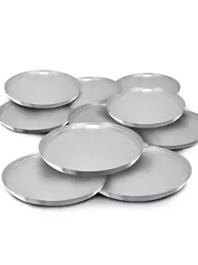 Kit Com 10 Formas Pizza 25 - Prata - Visão 1