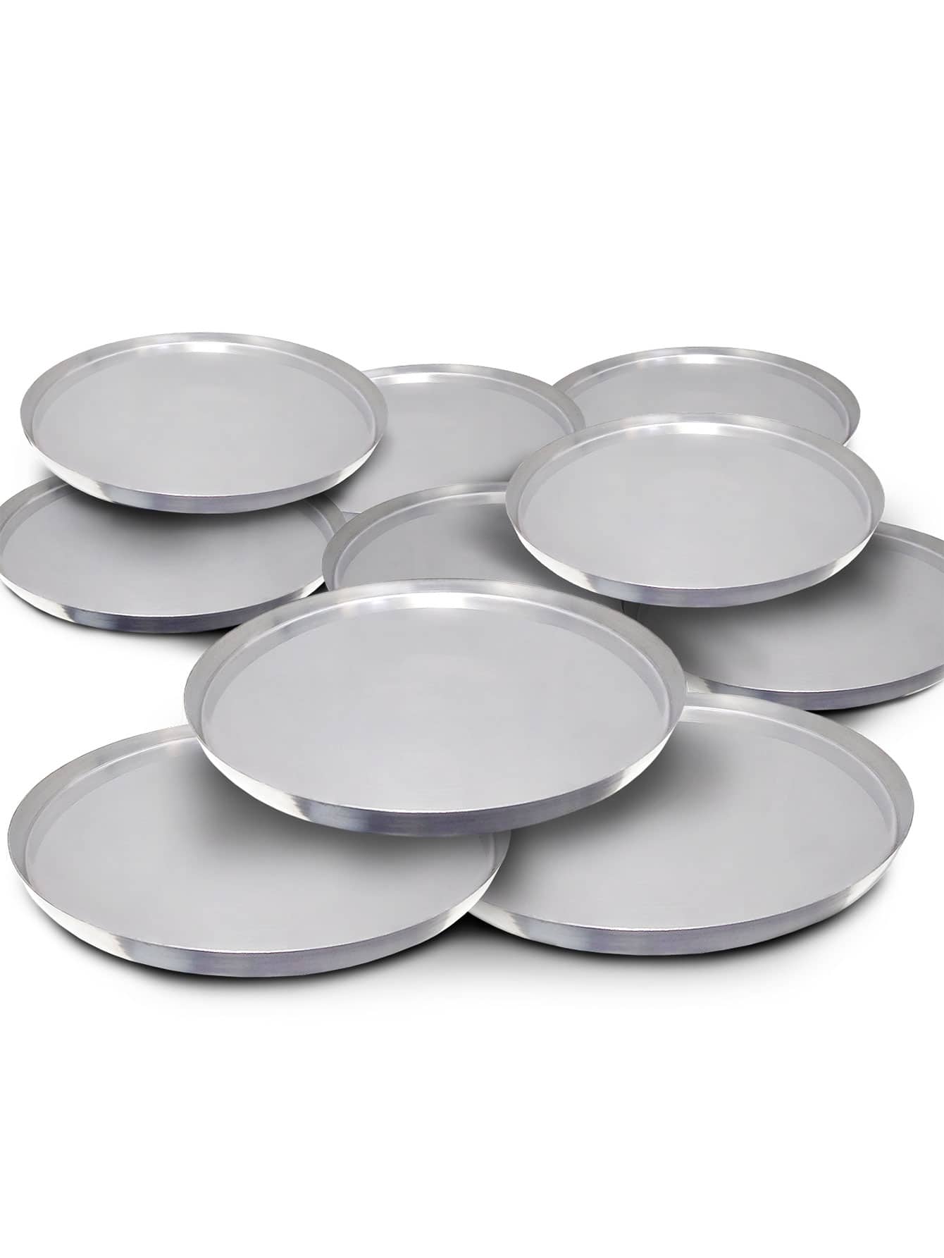 Kit Com 10 Formas Pizza 25 - Prata - Visão 1