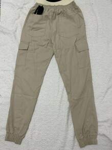 Men Pants - 米色 - 查看 2