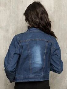 Tween Girls Denim Jackets & Coats - Rửa tối - Xem 2