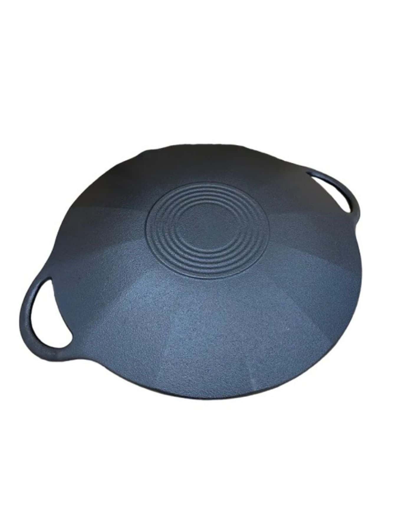 Panela Tacho de Ferro Fundido 30cm Sem Tampa - Cozinha Churrasco Coreano - Preto - Visão 1