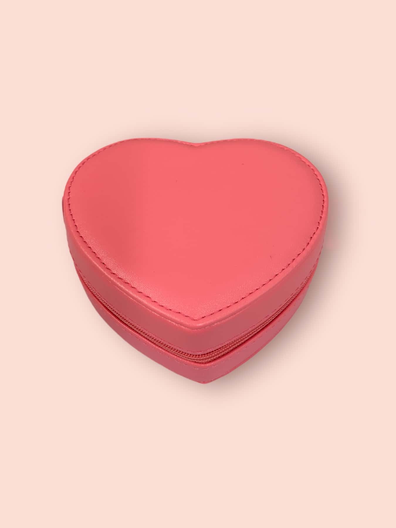 Plain Heart Shaped Jewelry Box - 玫紅色 - 查看 1