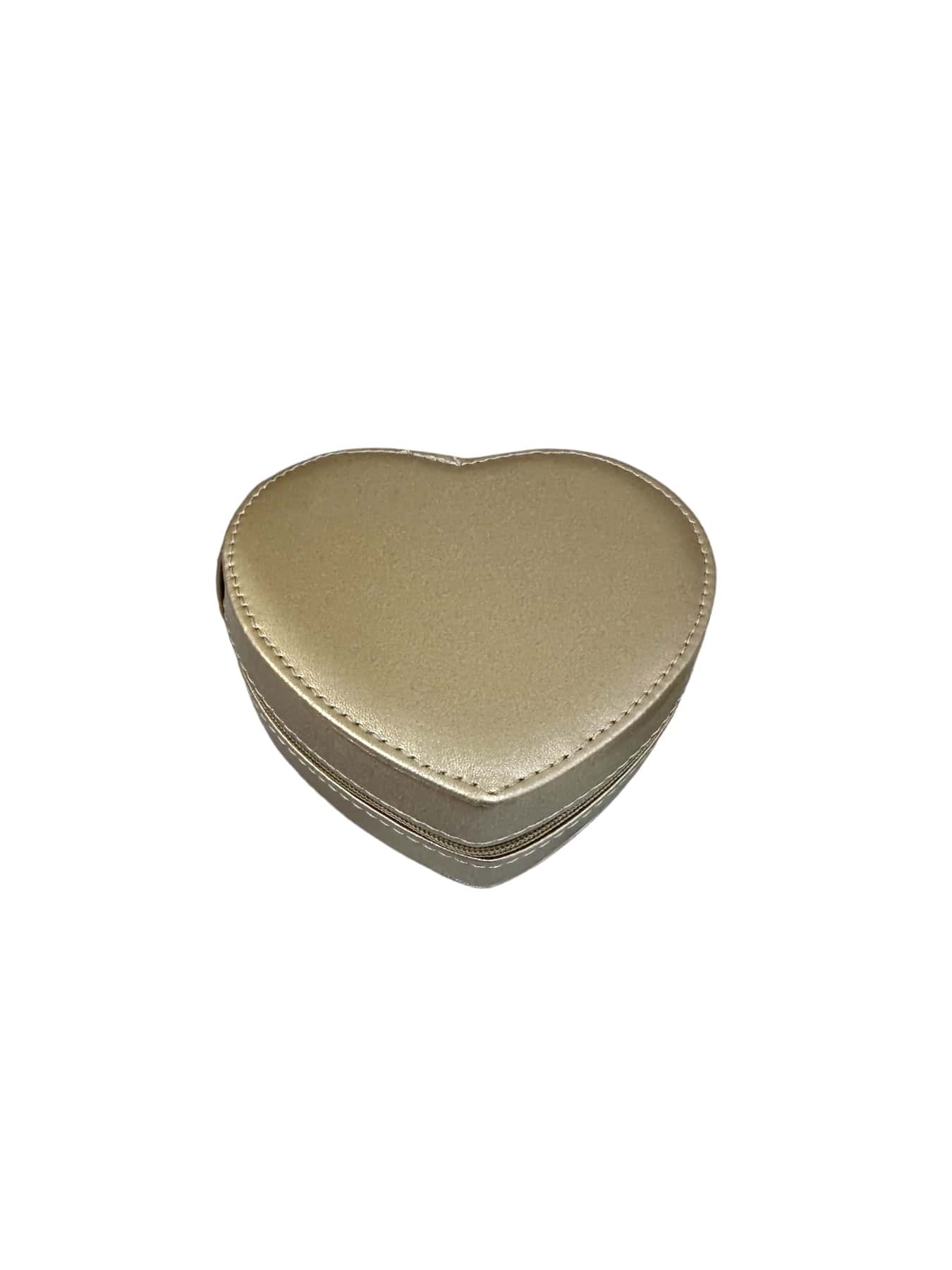 Plain Heart Shaped Jewelry Box - Sampanye - View 1