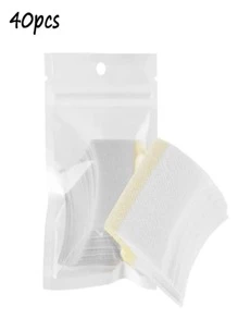 40 Parches Hipoalergénicos Extensiones Pestañas Y Maquillaje - Blanco - Ver 2