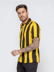 Men Shirts - 黃色 - 查看 2