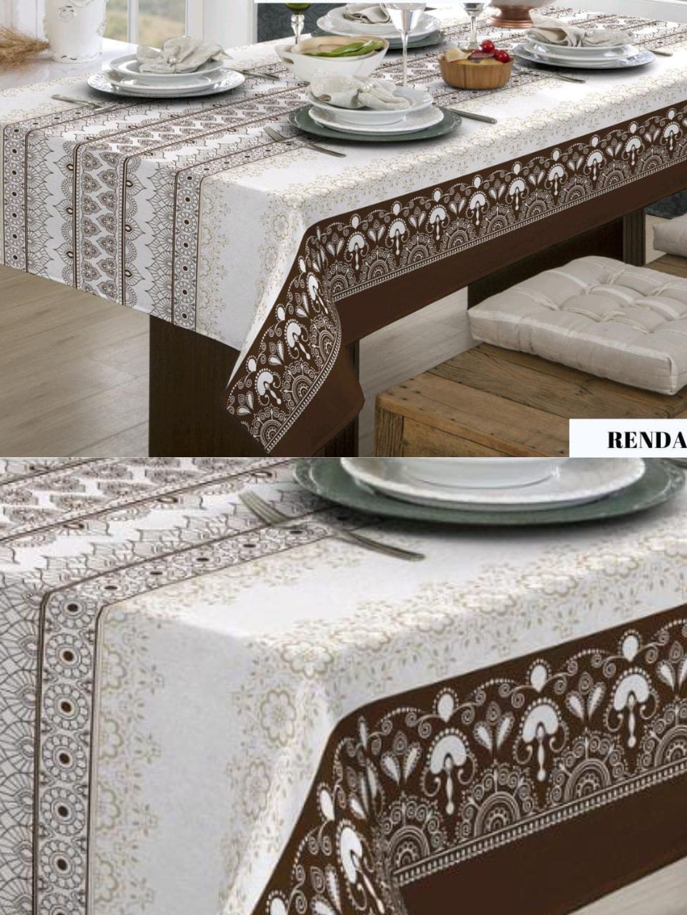 Tablecloths - 乾枯玫瑰色 - 查看 1