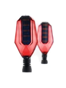 Rasen DIRECCIONAL PARA MOTO LED SECUENCIAL  TIPO CAPARAZON UNIVERSAL - Rojo - Ver 6
