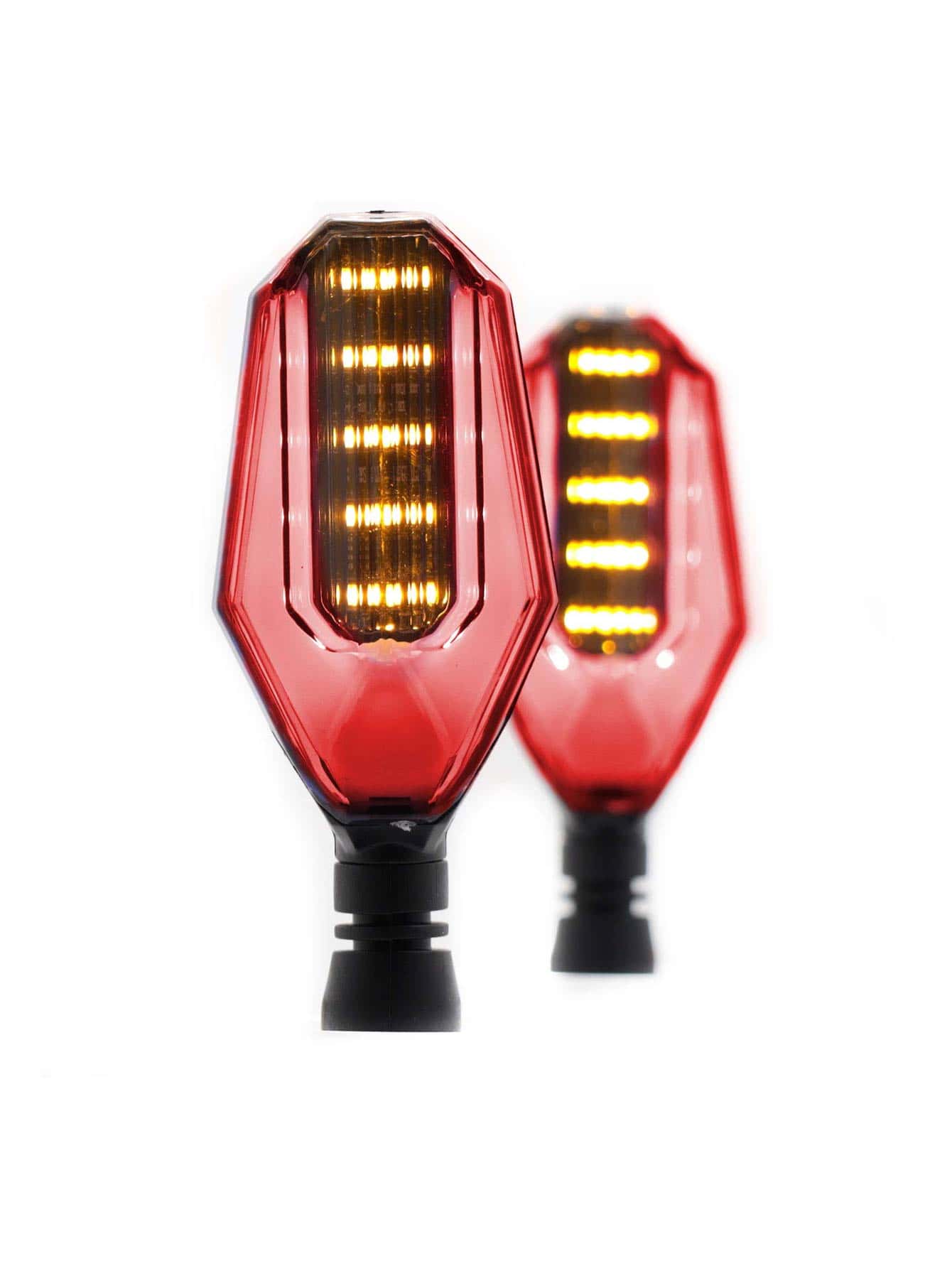 Rasen DIRECCIONAL PARA MOTO LED SECUENCIAL TIPO CAPARAZON UNIVERSAL - Rojo - Ver 1