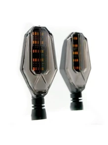 Rasen DIRECCIONAL PARA MOTO LED SECUENCIAL  TIPO CAPARAZON UNIVERSAL - Rojo - Ver 7