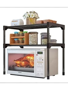 Rack Estante Organizador Cocina Ajustable - Negro - Ver 2