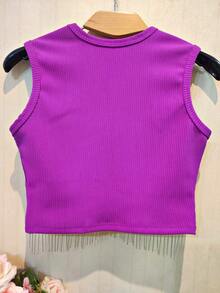 Women Tank Tops & Camis - 紫色 - 查看 2