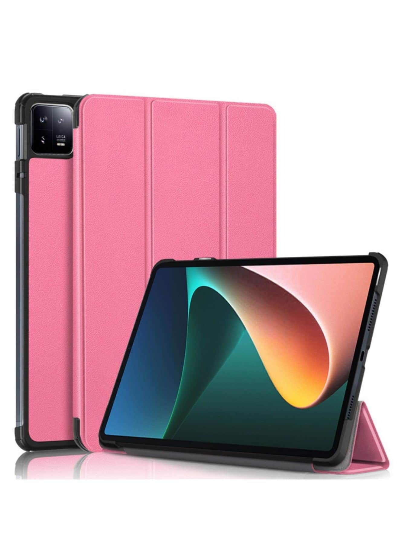 Capa  Magnética Inteligente Couro Sintético Compativel Xiaomi Mi Pad 5/5pro 6/6 pro 11'' (2023) - Rosa chiclete - Visão 1