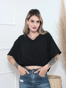 Women T-Shirts - 黑色 - 查看 1