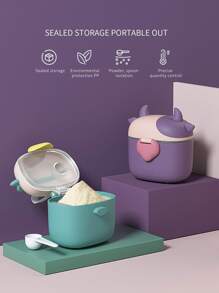 Baby Cow Design Milk Powder Dispenser - Purple - View 2