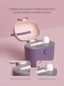 Baby Cow Design Milk Powder Dispenser - Purple - View 4